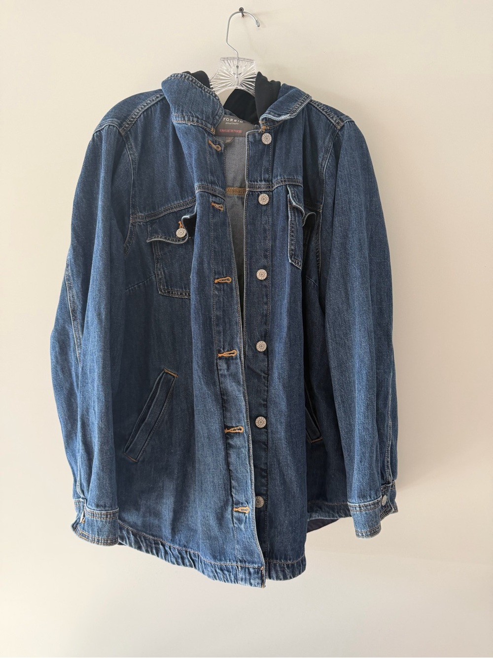 torrid Medium Blue Denim Hooded Jacket